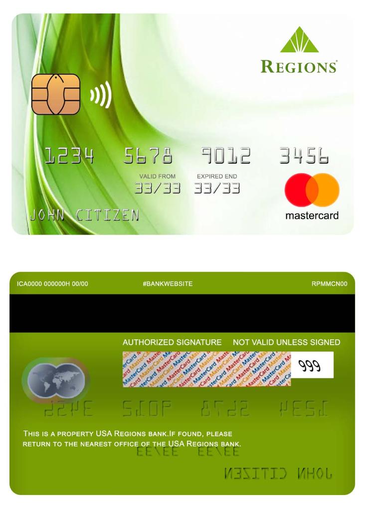 USA Regions bank mastercard